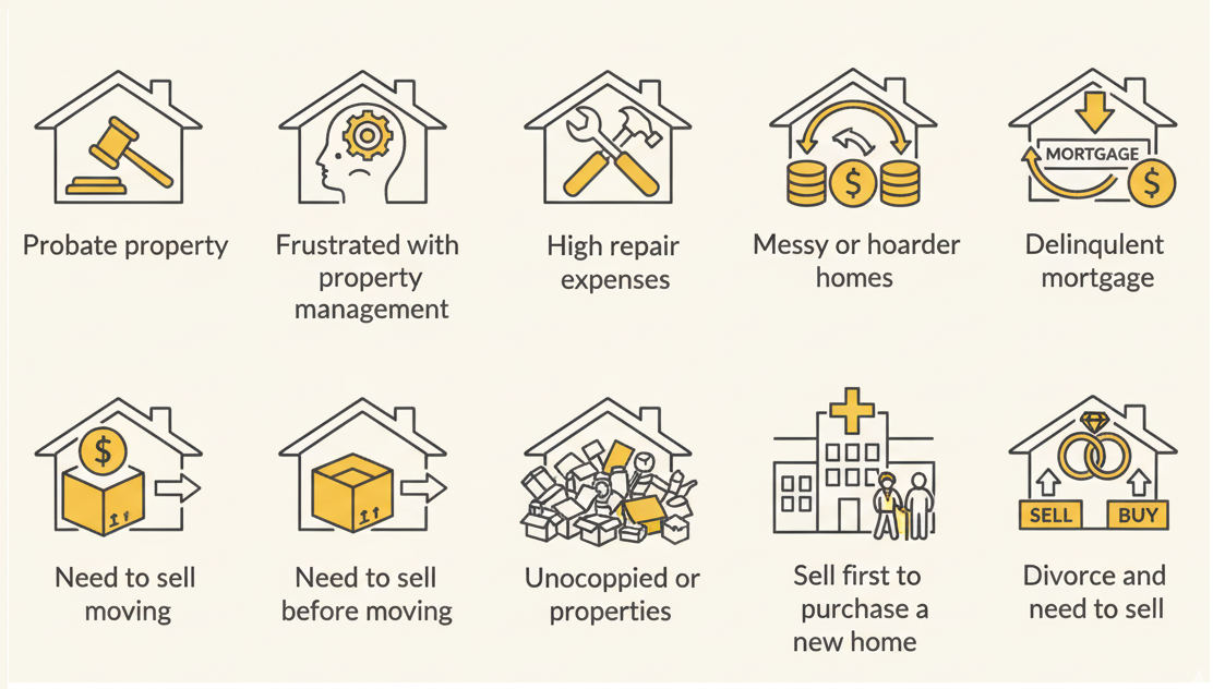 Common reasons homeowners sell to Equity Track Inc